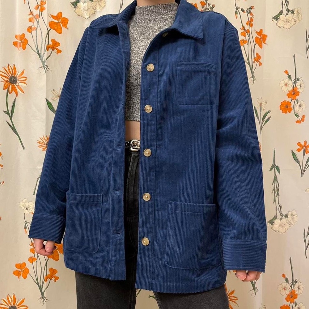 Blue corduroy coat